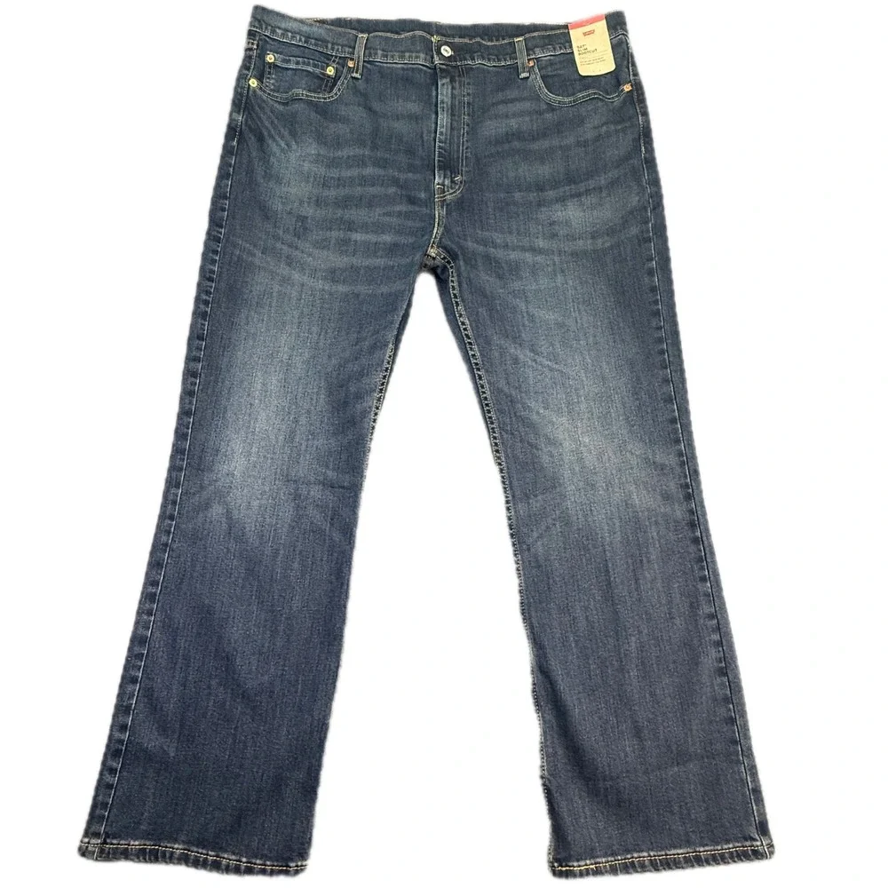 Levi's 527 Slim Bootcut Jeans Mens 42x30 Blue Stretch Denim Pants 055270734